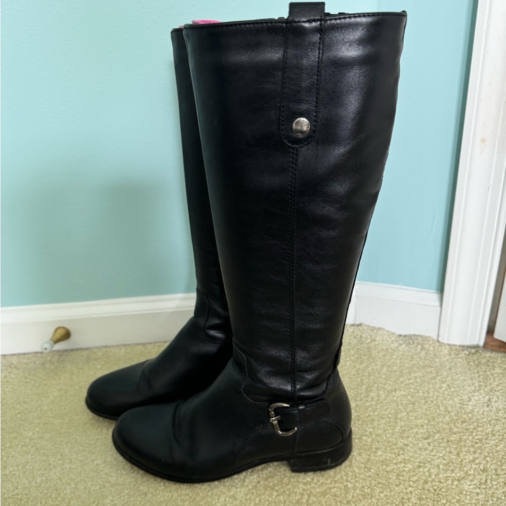 La Canadienne Fleece Lined Black Leather Boots